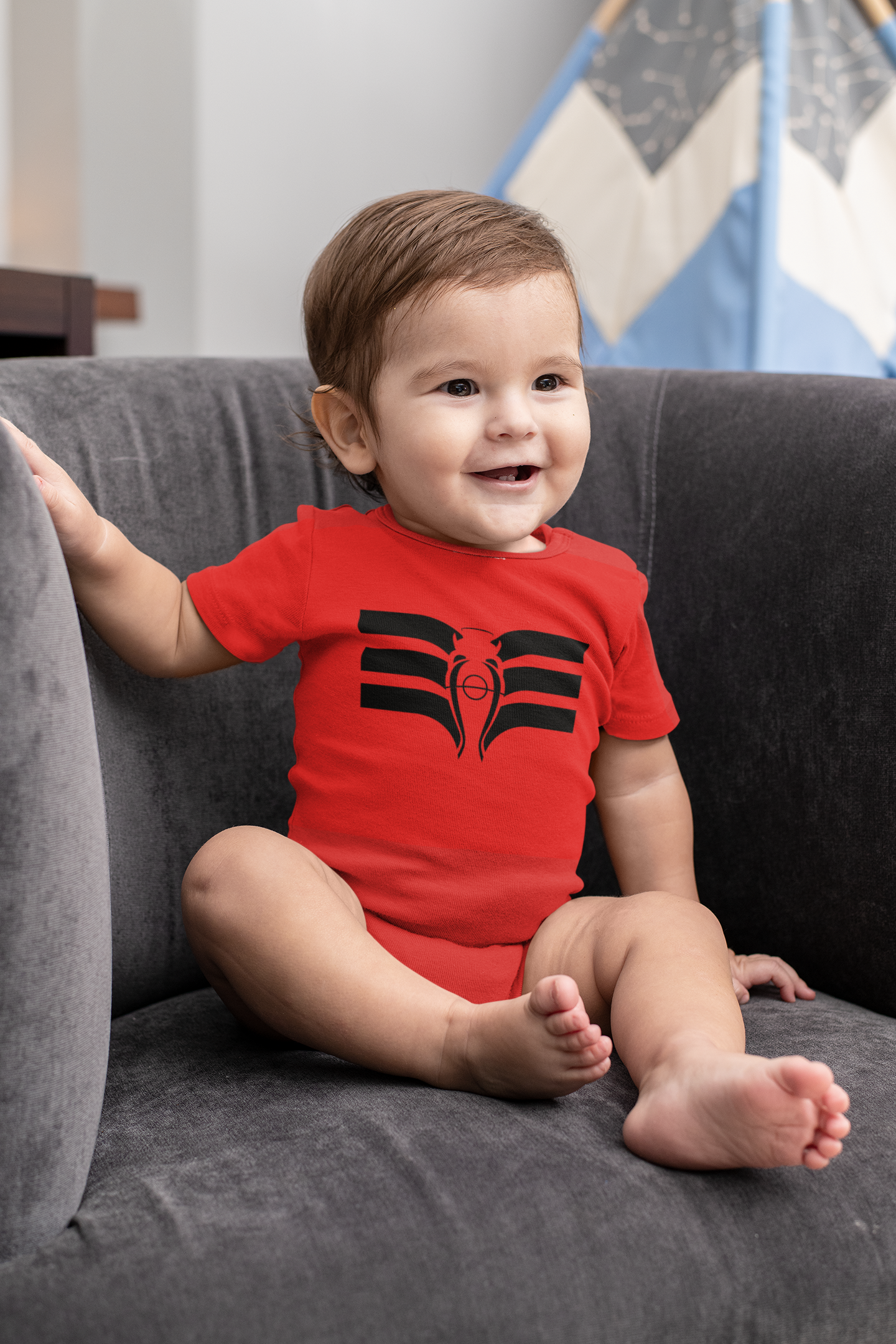 RED BODYSUIT FOR BABY WITH EAGLE