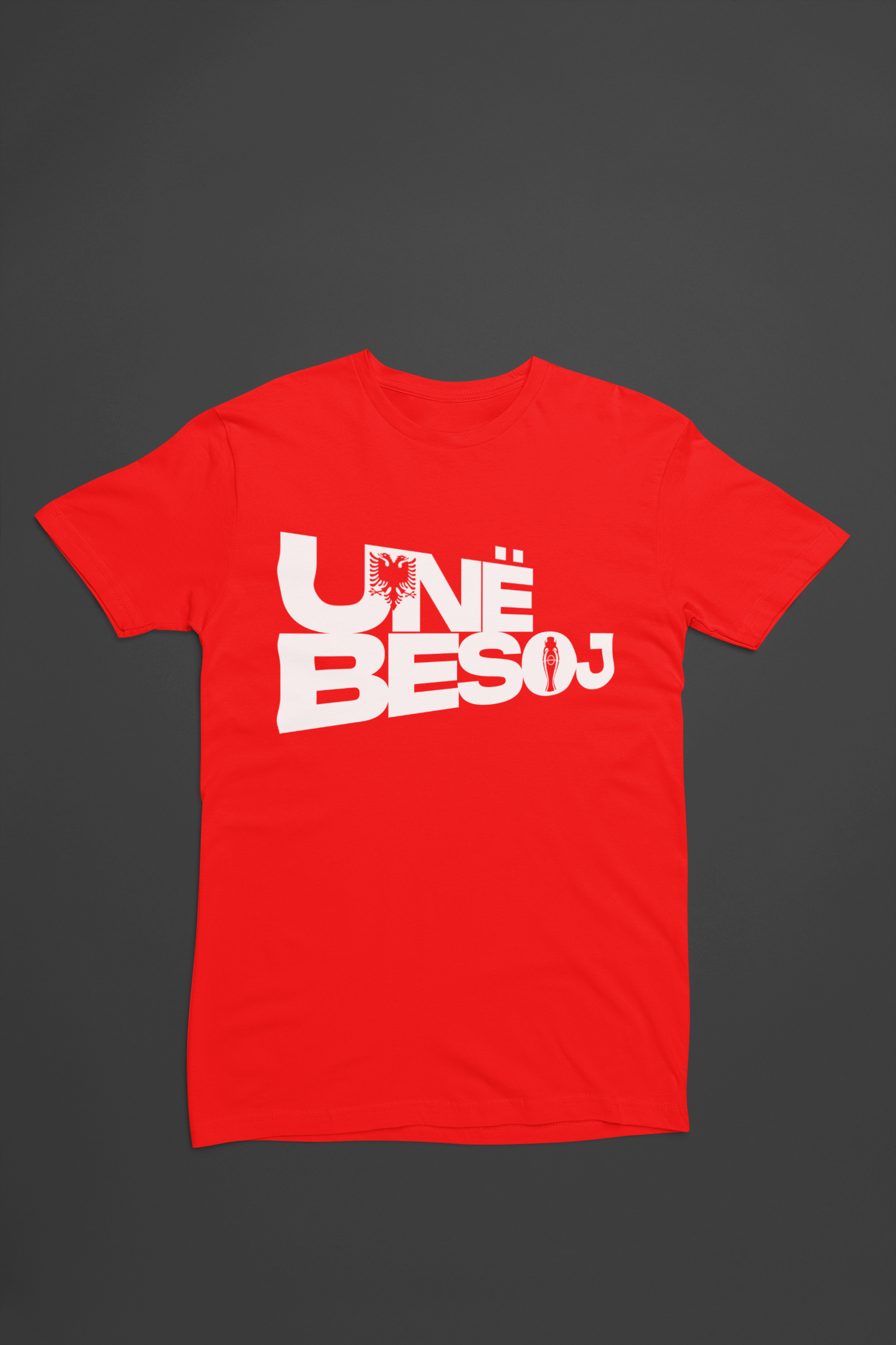 RED T-SHIRT FOR KIDS WITH TYPOGRAPHY