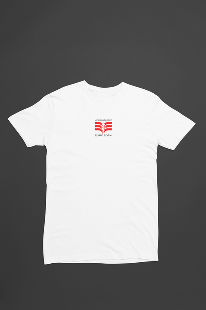 WHITE T-SHIRT WITH SMALL EAGLE - EAGLE ON THE BACK