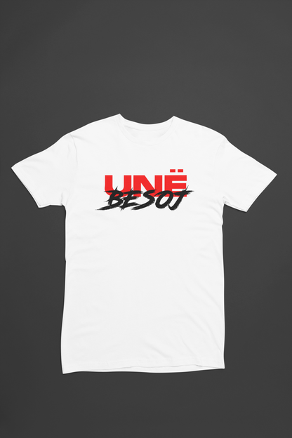 WHITE T-SHIRT WITH GRAFFITI - TYPOGRAPHY ON THE BACK